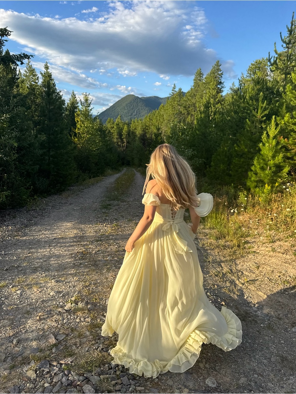 V. Chapman The Rosetta Dress in Transparent Yellow